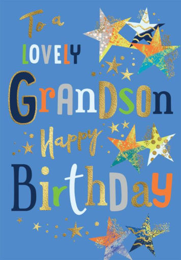 Picture of TO A LOVELY GRANDSON BIRTHDAY CARD